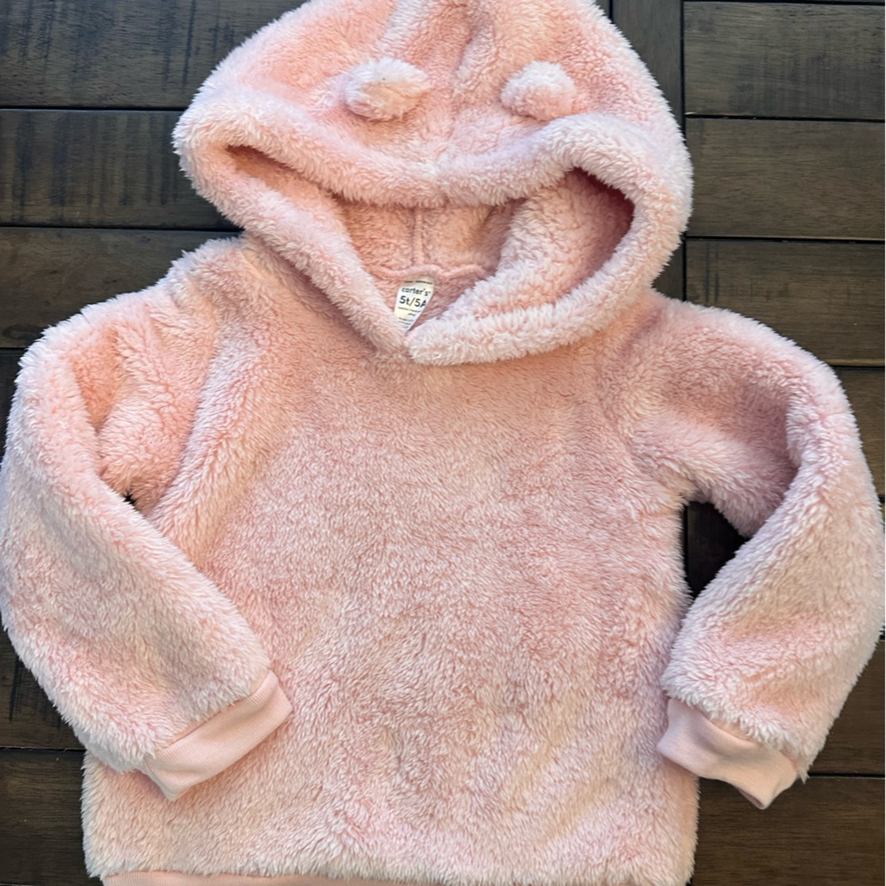 Cozy Pink Fuzzy Hoodie